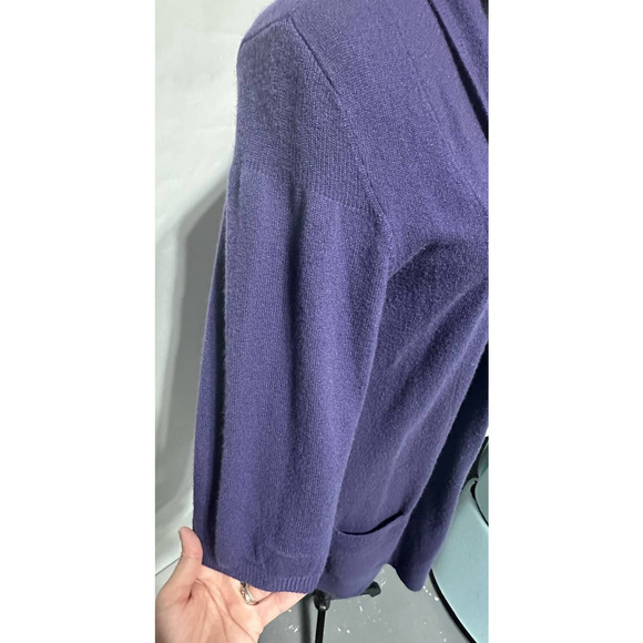 Vince 100% Cashmere Purple Sweater Duster Size M - Picture 2 of 7